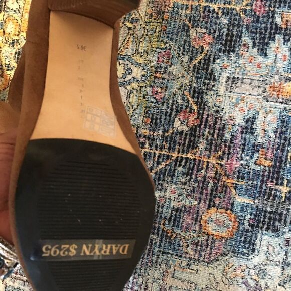 ELIE TAHARI DARYN CAMEL GENUINE LEATHER SUEDE BOOTIES - Picture 4 of 10